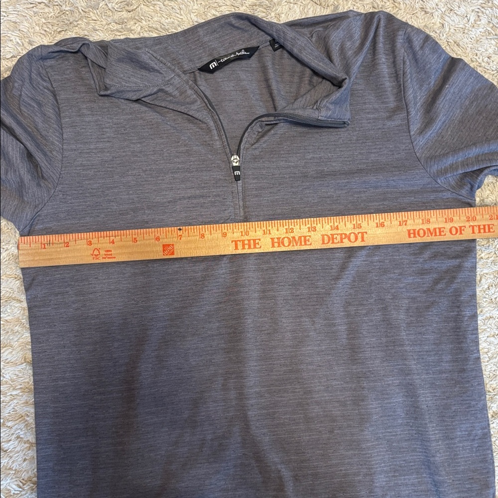 TravisMathew Men’s Gray Heather 1/4 Zip Pullover Long Sleeve Size Medium - Picture 9 of 11